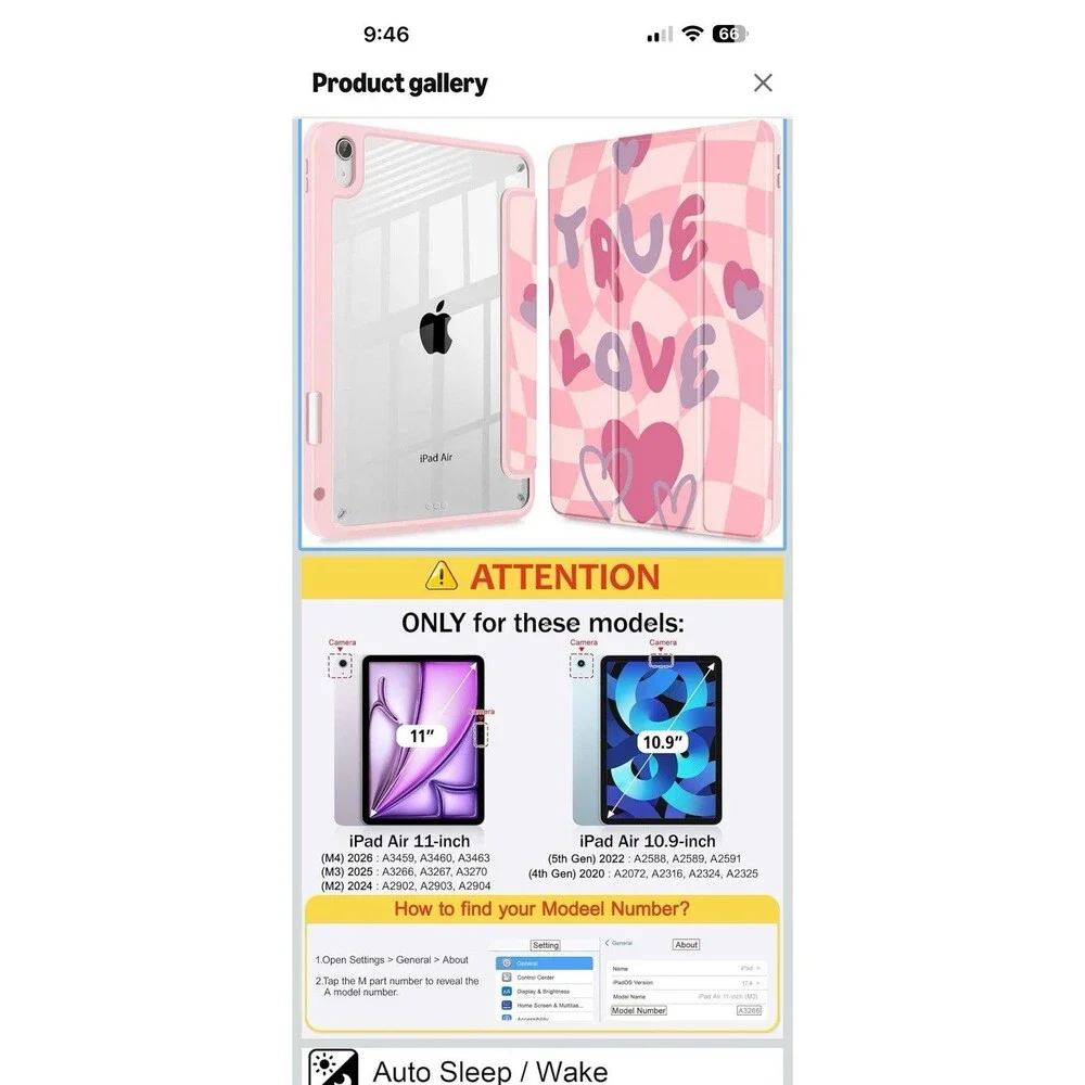 iPad A16 11th Gen Case True Love
